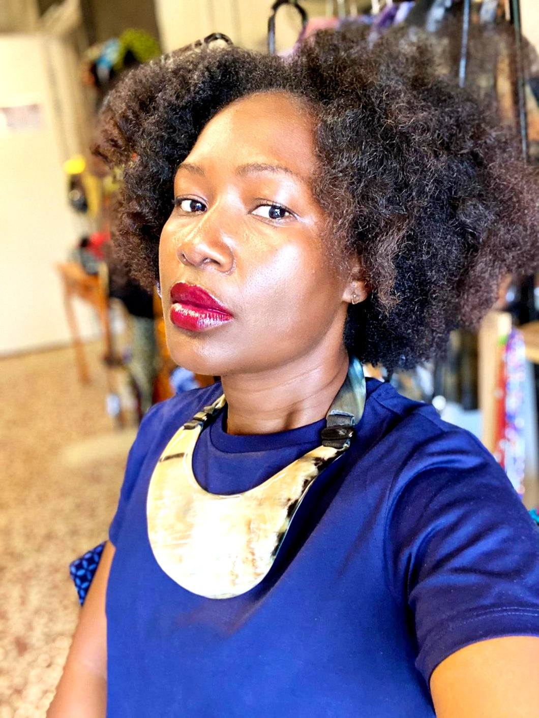 Collier en corne de boeuf